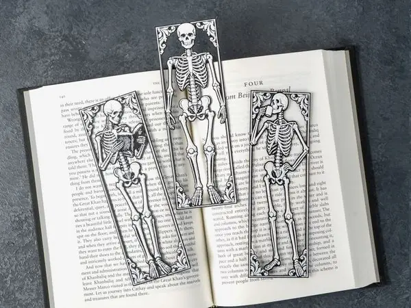 Skeleton Cutout Bookmarks