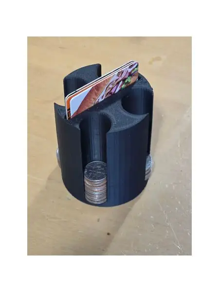 Coin/Card Holder For Car Cup Holder