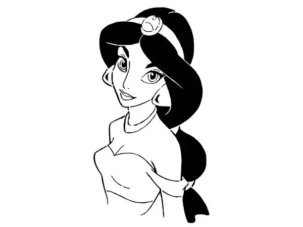 Princess Jasmine stencil