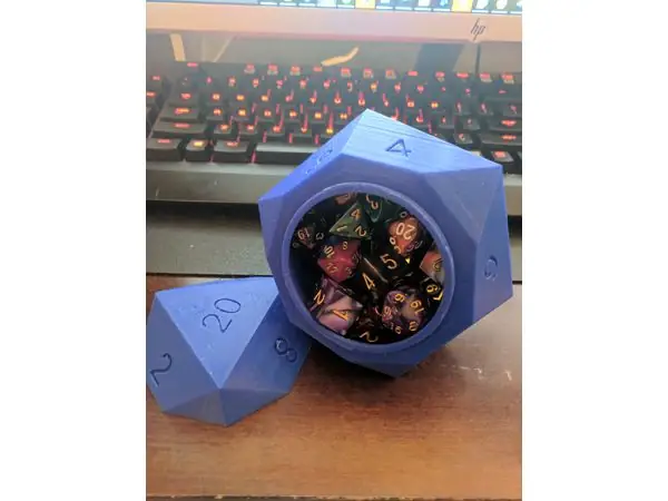 Screw Top D20 Dice Box V2