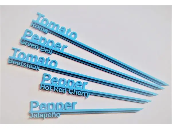 Customizable Nursery Garden Plant Tag / Label Stake with subtext