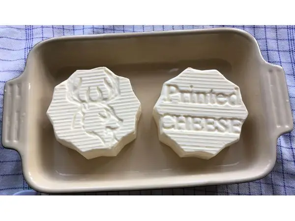 Cheese Mold, Flipable with strainer and print