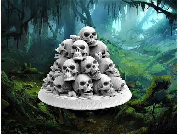 Pile of Skulls - 28mm Skeleton Undead Scenery Game Marker