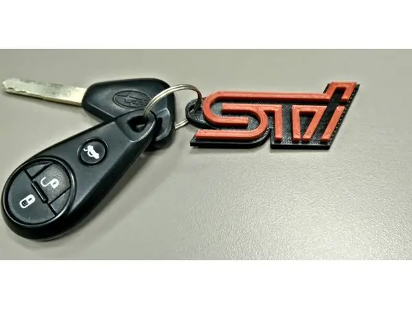 Subaru STi Keyring Badge