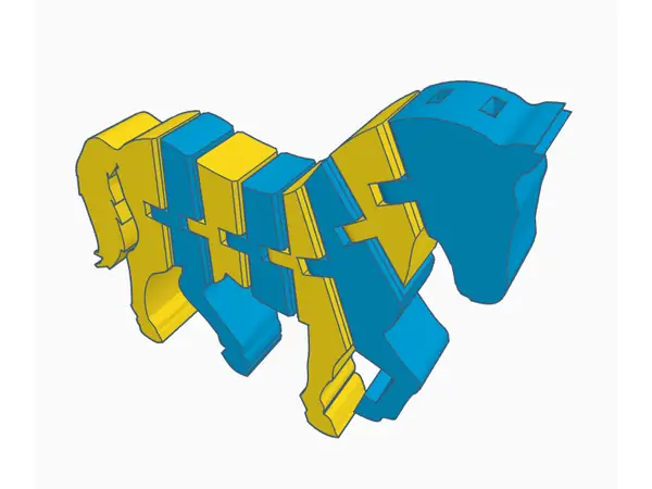 Flexi Horse/ Zebra ? Keychain