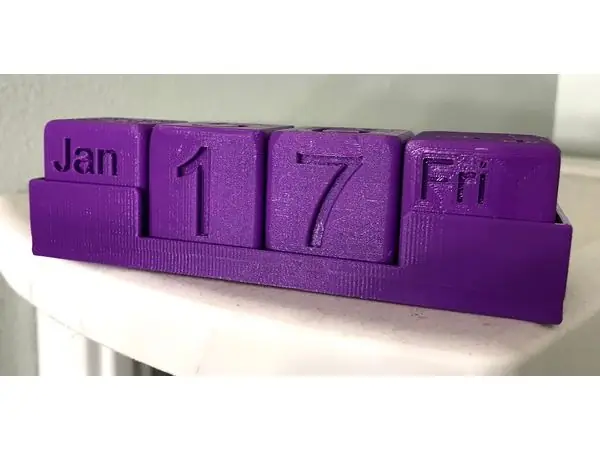 Perpetual calendar Cubes