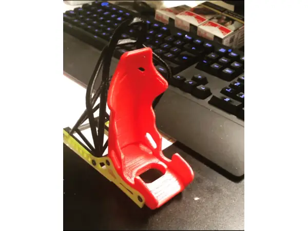 Racing car seat phone stand with roll cage modify