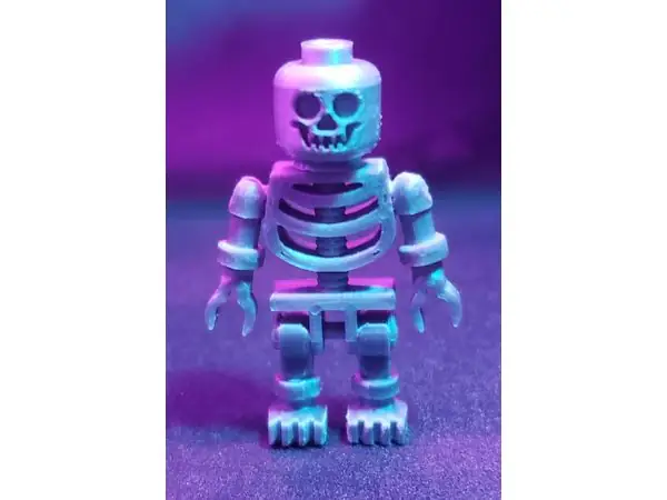 Lego Skeleton Minifigure, 1:1 with Printed Skull Face