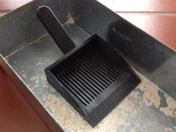 Chinchilla bath poop scoop