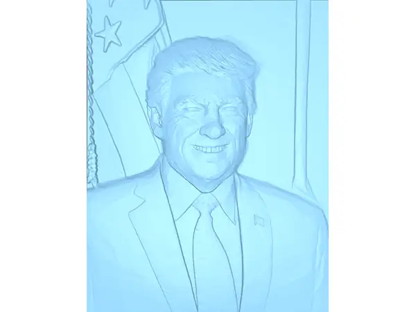 3D Bas Relief of Donald Trump