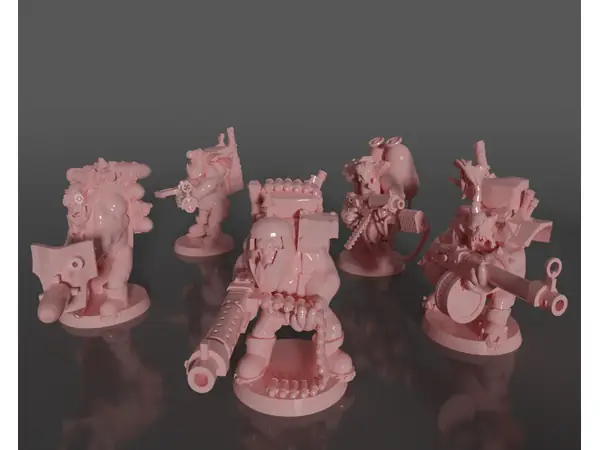 Ork soldiers with heavy weapons