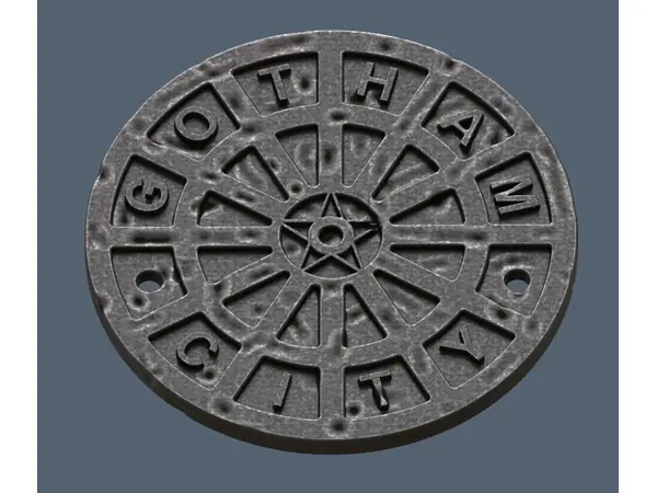 Gotham City Manhole Cover Coaster (Batman)