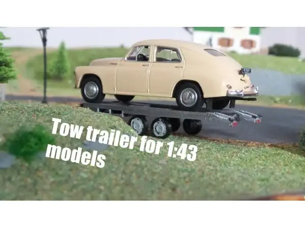 Tow Trailer for 1:43 models/cars.