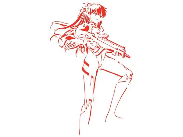 Asuka Shikinami Langley stencil 4