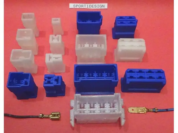 1-8 way Inline Car-Connectors, 6.3 mm