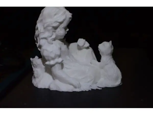 Young Girl and Cat Garden Sculpture