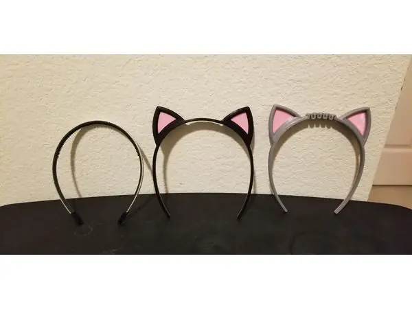 Wearable Cat Ears Hair Band - rigid and flexible options