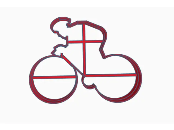Cyclist cookie cutter