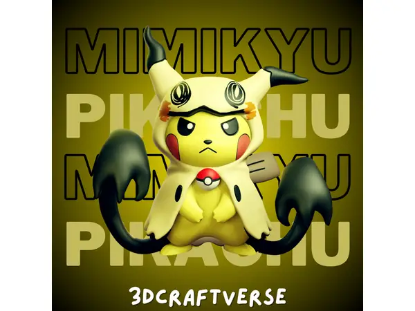 PIKACHU X MIMIKYU POKEMON MODEL