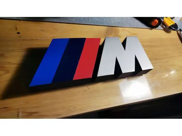 BMW M Badge Logo 3D Stand