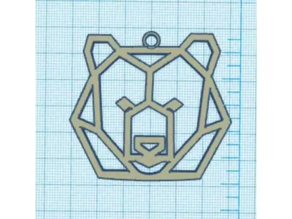 Geometric bear head - Tête d'ours géométrique