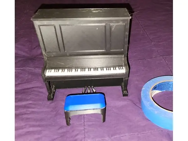 Upright Piano, Dollhouse Scale