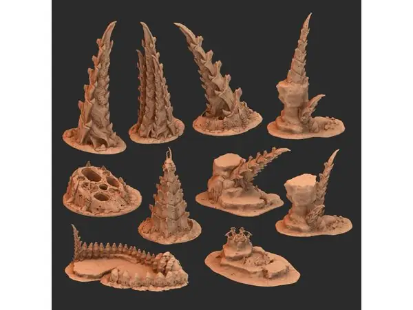 Fukai Scatter Terrain 31~40 - Chaotic Alien Hive for Grimdark tabletop wargaming