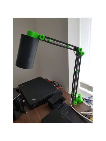 Modular articulating desk lamp