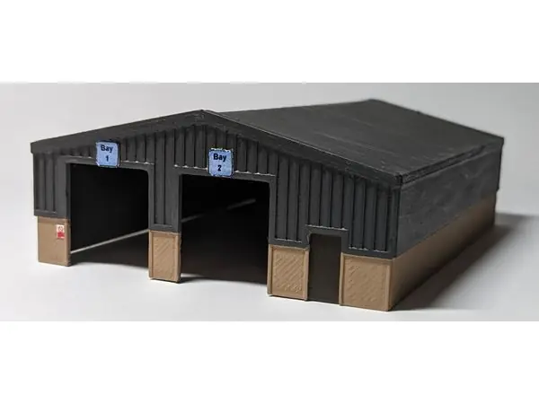 n gauge / n scale pre fabricated industrial unit