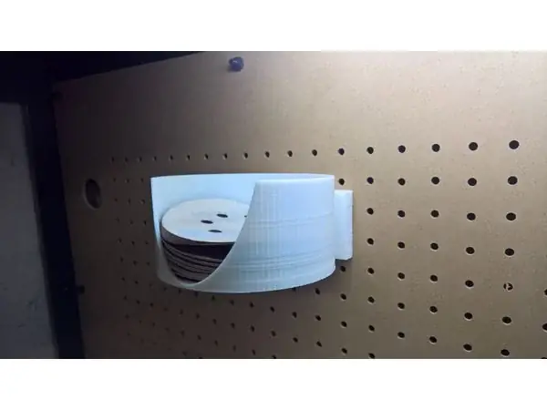 5" sanding disc pegboard holder