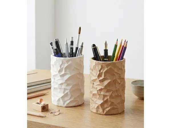 Crumpled Pen Holder - Modern Desk Organizer
