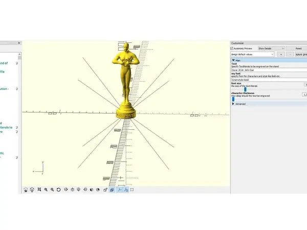 OSCAR-Statue with customizable text engraved