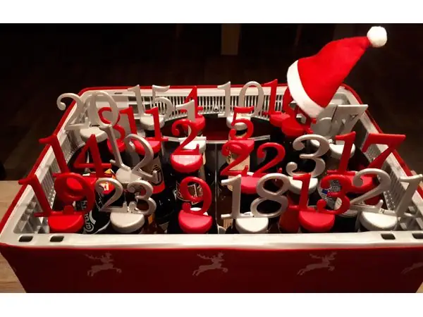 Beer bottle advent calendar