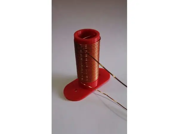 A form for a tuning inductor used in the output filter of a two vacuum tube ham radio transmitter
