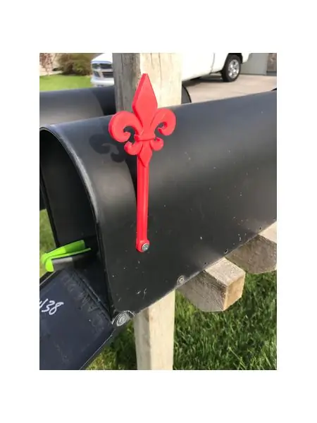 Fluer de lys Mailbox Flag