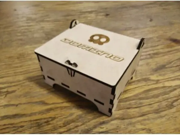 Laser cut box for a set of 50x30 domino
