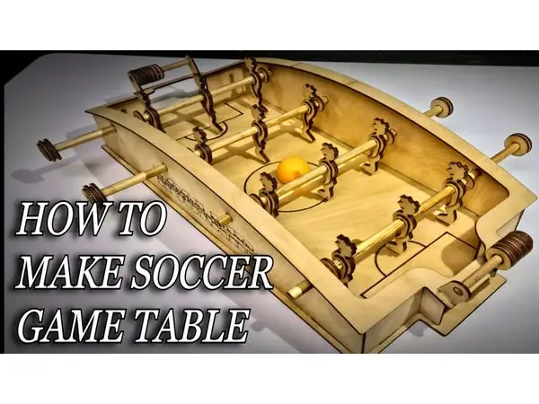 SOCCER GAME TABLE - CO2 lasercut - 3mm plywood - 3D puzzle