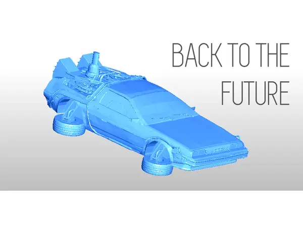 Printable DeLorean DMC-12 - Back to the future - flying