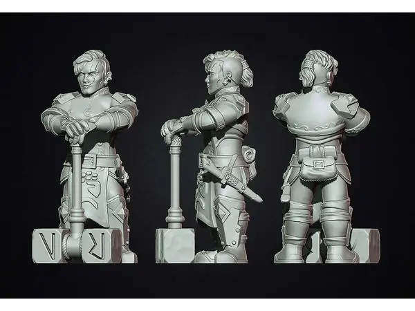 Female dwarf warrior gnome
