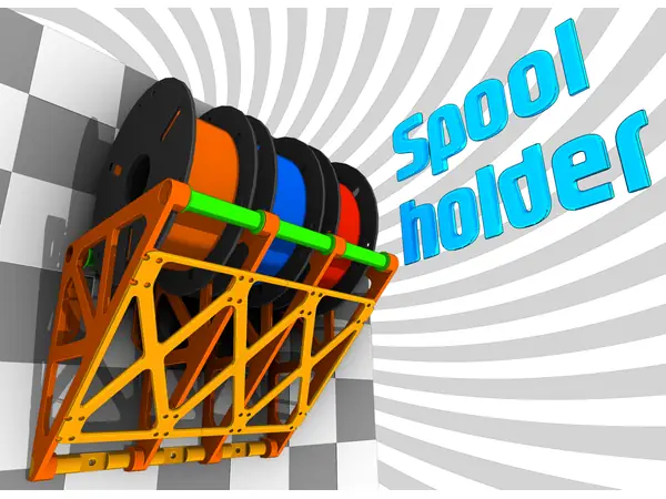 3D printer filament spool holder-feeder