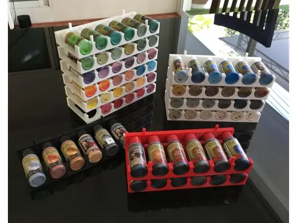Dropper paint bottle holder, stackable (version 2018)
