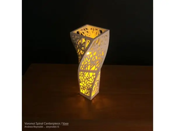 Voronoi Spiral Centerpiece / Vase