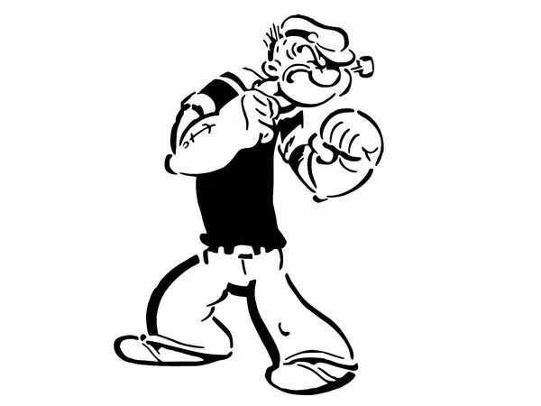 Popeye stencil