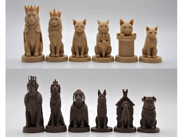 Dogs v Cats Chess Set