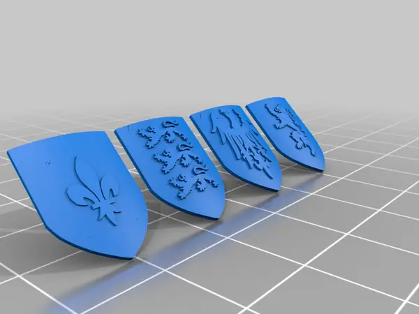 Medieval knight shields