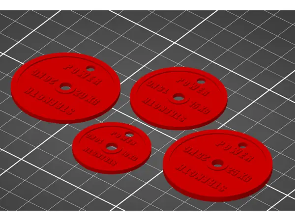 Keychain - Powerlifting competition plates 1/10