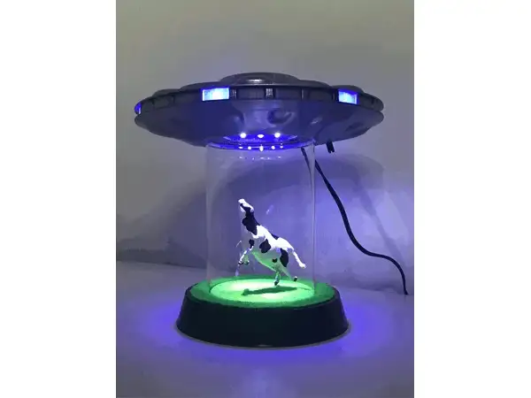 UFO Abduction Lamp with blinking lights