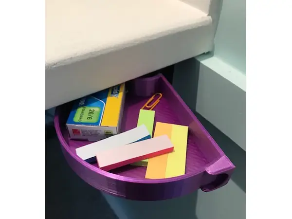 Under desk swivel tray