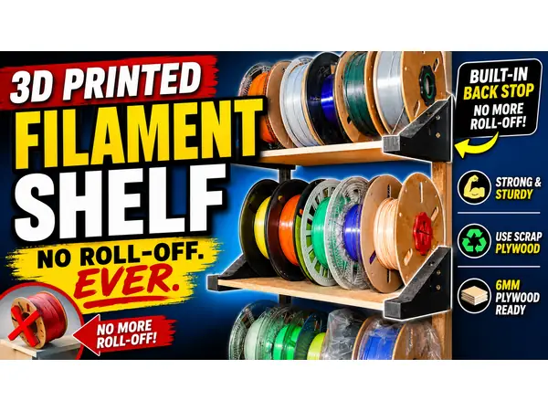 Filament Shelf Brackets | Uses Scrap 6mm Plywood