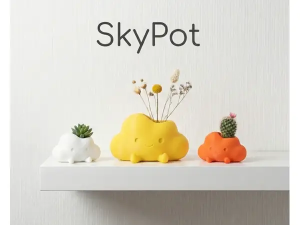 "SkyPot" - Cute Cloud Planter & Desk Organizer